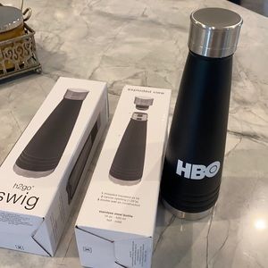 h2go SWIG stainless steel bottle in black